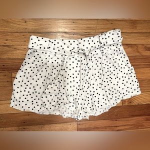 Aritzia Talula White Polka Dot Shorts